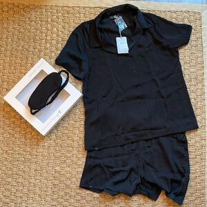 Barefoot Dreams washed satin short PJ set size medium